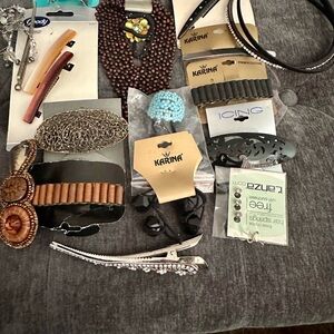 Brown and Silver Hair Accessories Set